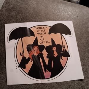 Practical Magic Witchy Sticker Or Car Decal with Umbrellas